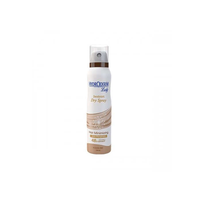Hydroderm-Lady-Minimizing-Deodorant-Dry-Spray-With-Aloeveraاسپری ضد تعریق کاهش دهنده رشد مو بانوان هیدرودرم