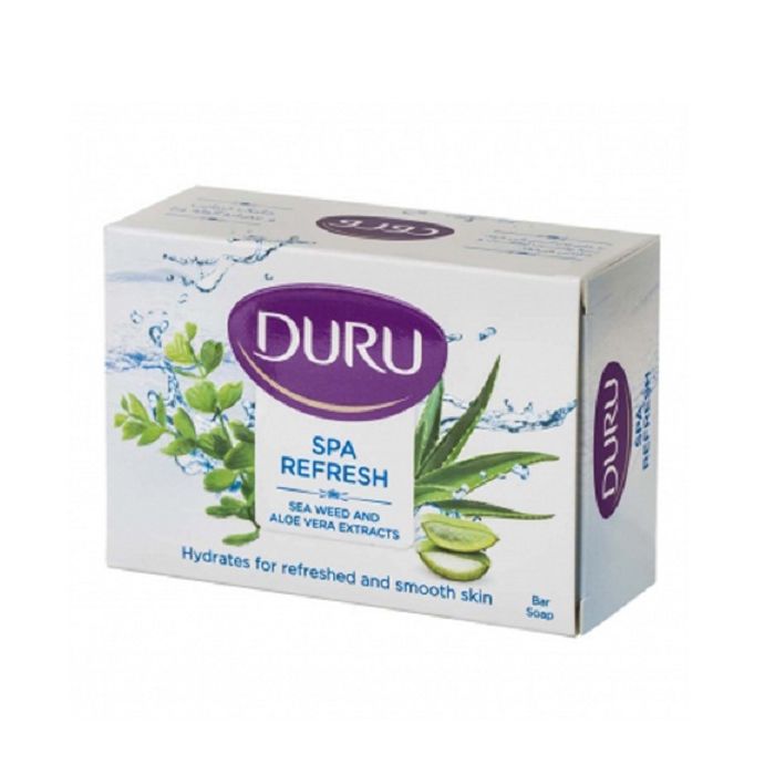 صابون آرایشی دورو حاوی عصاره جلبک دریایی و آلوئه ورا Duru SPA Refresh Sea Weed and Aloe Vera Extracts Bar Soap