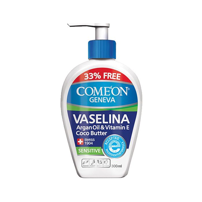 کرم وازلين بهداشتي پمپی کامان حجم 300 میلی لیتر