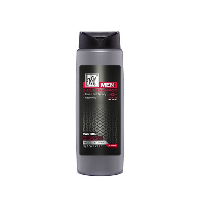 شامپو سر، صورت و بدن مردانه مای  مدل کربن کلین My Carbon Clean 3 in 1 Shampoo