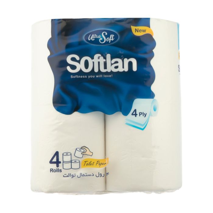 دستمال توالت سافتلن بسته 4 عددی-1