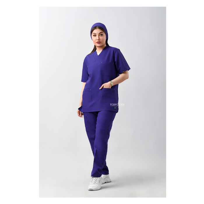 ست اسکراب یقه هفت بسته بنفش طب پوش کد 904
