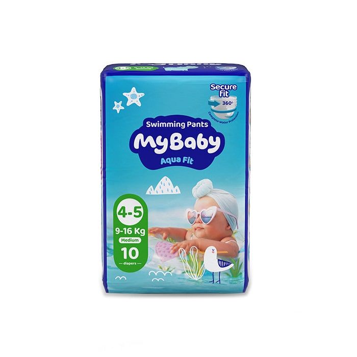 پوشک استخری سایز 5-4 مای بیبی بسته 10عددی