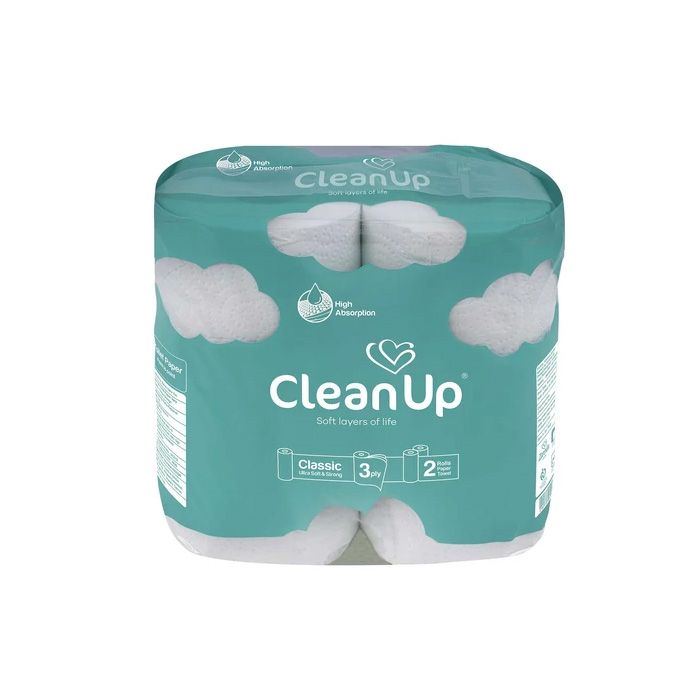 دستمال حوله اي كلين آپ طرح ابر بسته 2عددي