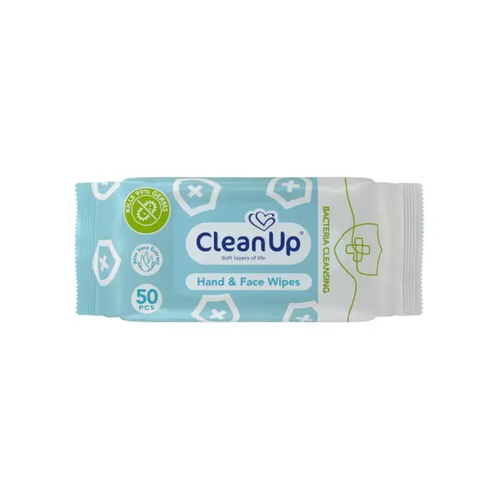 دستمال دست و صورت آنتی باکتریال کلین آپ بسته 15عددی