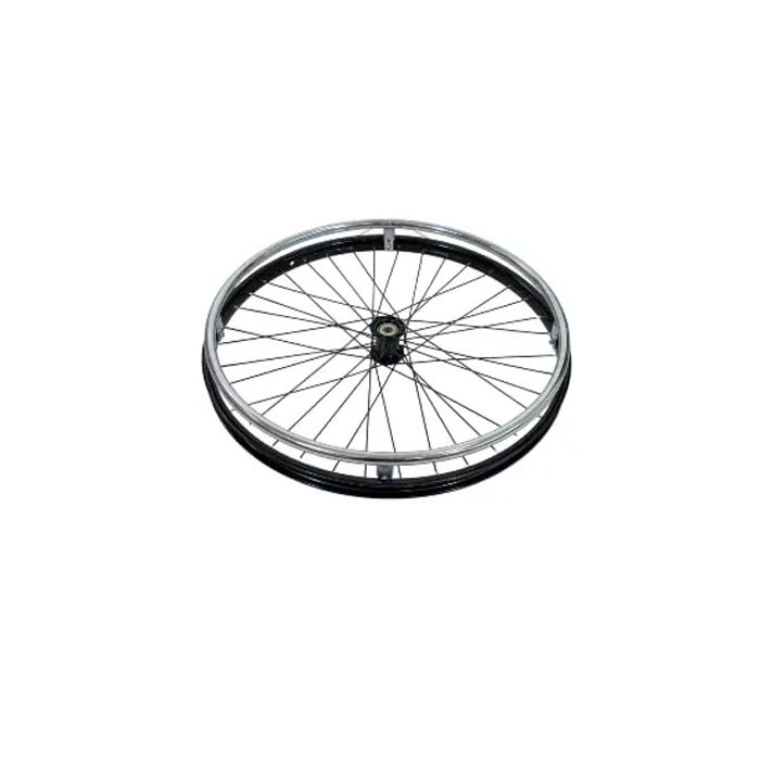 چرخ عقب ویلچر پره ای فلزی با بلبرینگ بدون لاستیک جهان تجهیز شفا