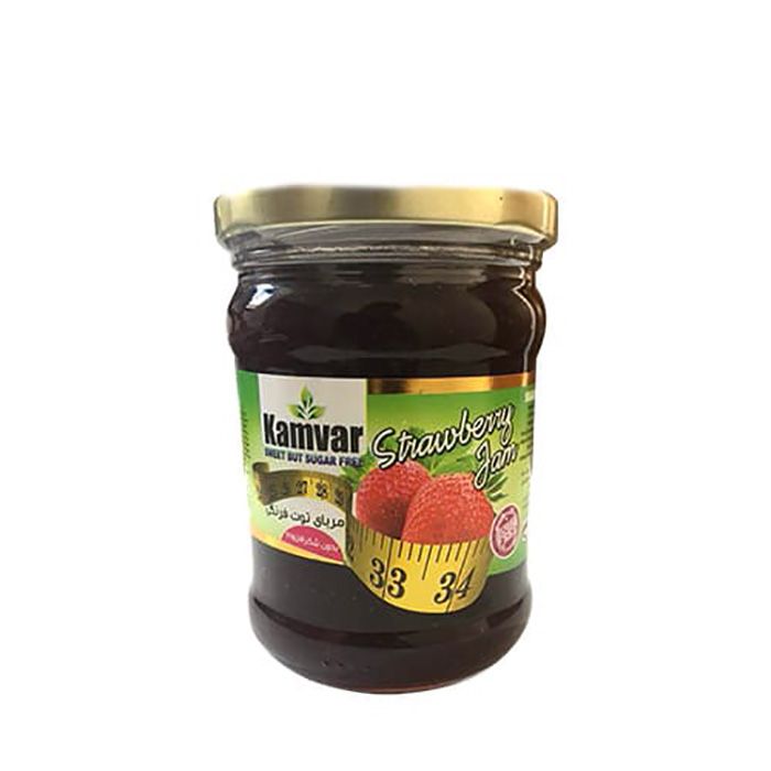 مربا توت فرنگي بدون شكر و رژيمي كامور