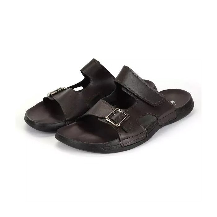 صندل آناتومیک سگک دار مردانه 3002B قهوه ای شیفر