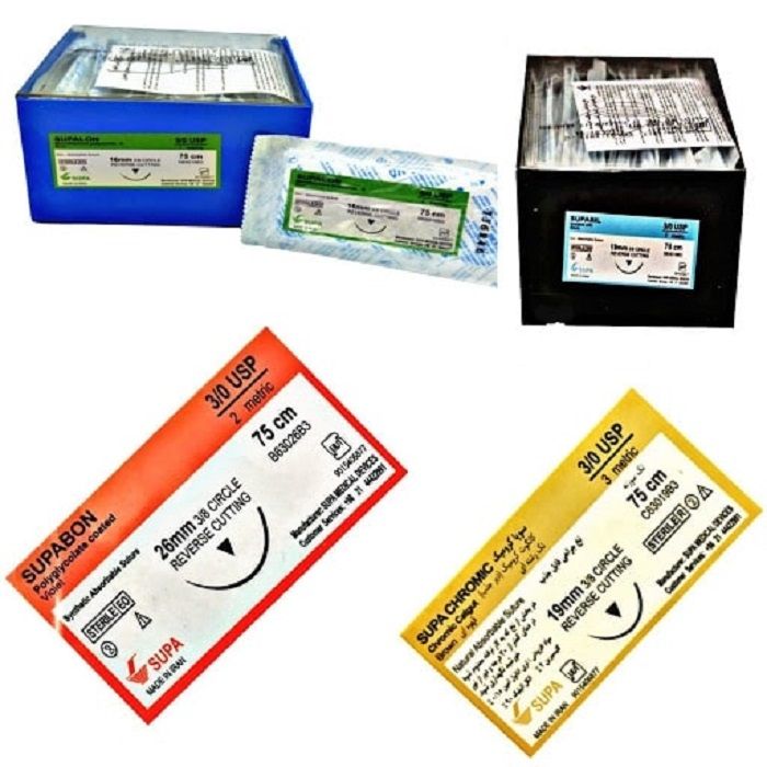 نخ و سوزن سوپا بن پلی گلیکولیک اسید کاتینگ 0-0 بسته 10عددی