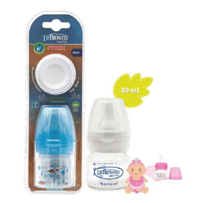 شیشه شیر پیرکس دهانه عریض استاندارد دکتر براونز حجم 30 میلی لیتر S300