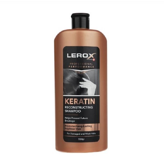 شامپو کراتینه مناسب موهای آسیب دیده 550 گرم لروکس
