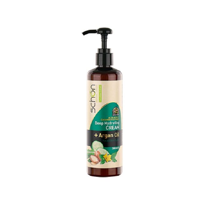 کرم مرطوب کننده آرگان خیار شون schon-aloevera-cucumber-argan-cream