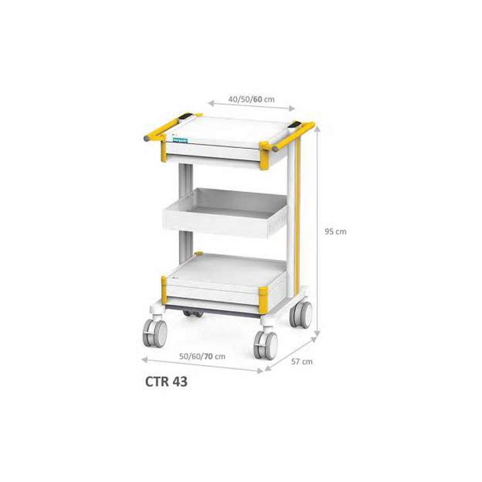 ترالی حمل بیمارستانی CTR43 کارپذیر