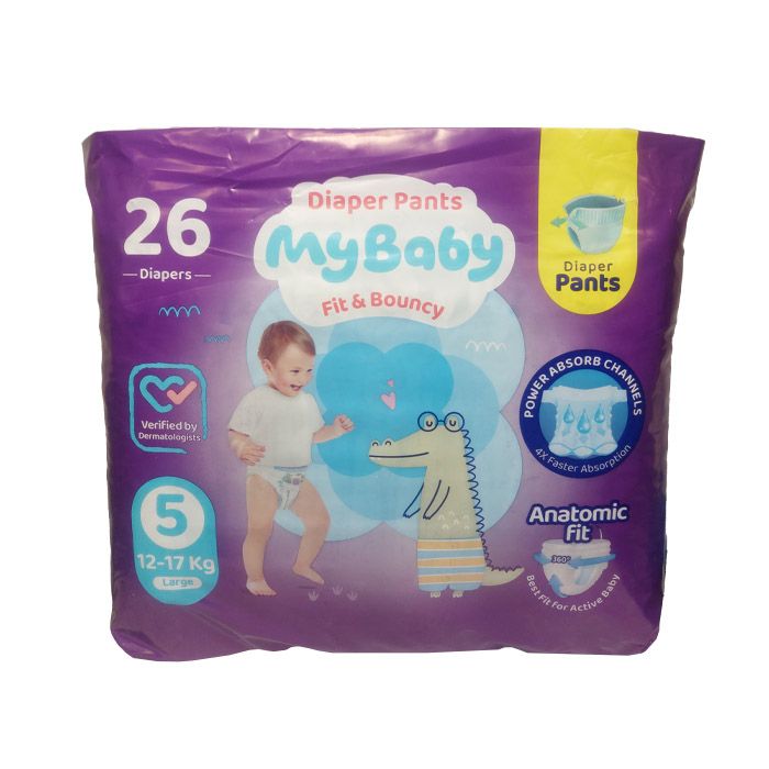 پوشک شورتی کانال دار مای بیبی سایز 5 - 26عددی