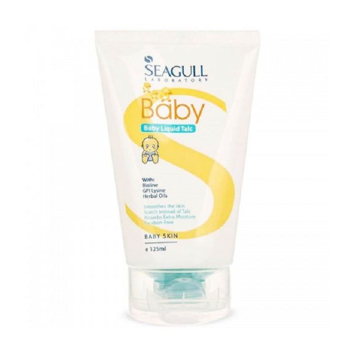 لوسیون تالک بدن کودک سی گل Seagull Baby Liquid Talc Body Lotion 