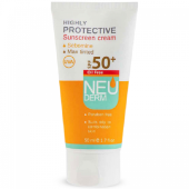 کرم ضد آفتاب فاقد چربی نئودرم SPF50 رنگ بژ روشن مناسب پوست نرمال تا خشک حجم 50 میلی لیتر