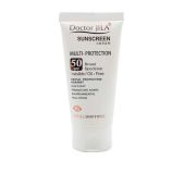 کرم ضد آفتاب مولتی پروتکشن SPF50 بی رنگ دکتر ژیلا 50 گرم