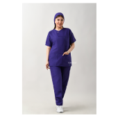 ست اسکراب دکمه پرسی بنفش طب پوش کد 804