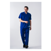 ست اسکراب یقه هفت بسته آبی کاربنی طب پوش کد 903