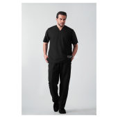 ست اسکراب یقه هفت بسته مشکی طب پوش کد 907