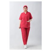 ست اسکراب یقه هفت بسته سرخابی طب پوش کد 910