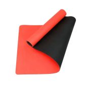 مت یوگا دو رنگ قرمز و مشکی تن زیب